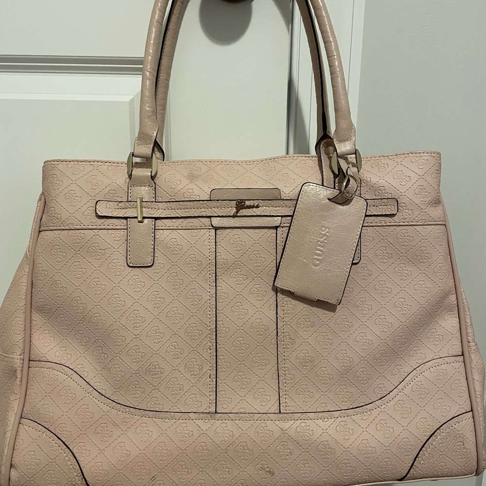 Light pink Guess overnight/travel bag